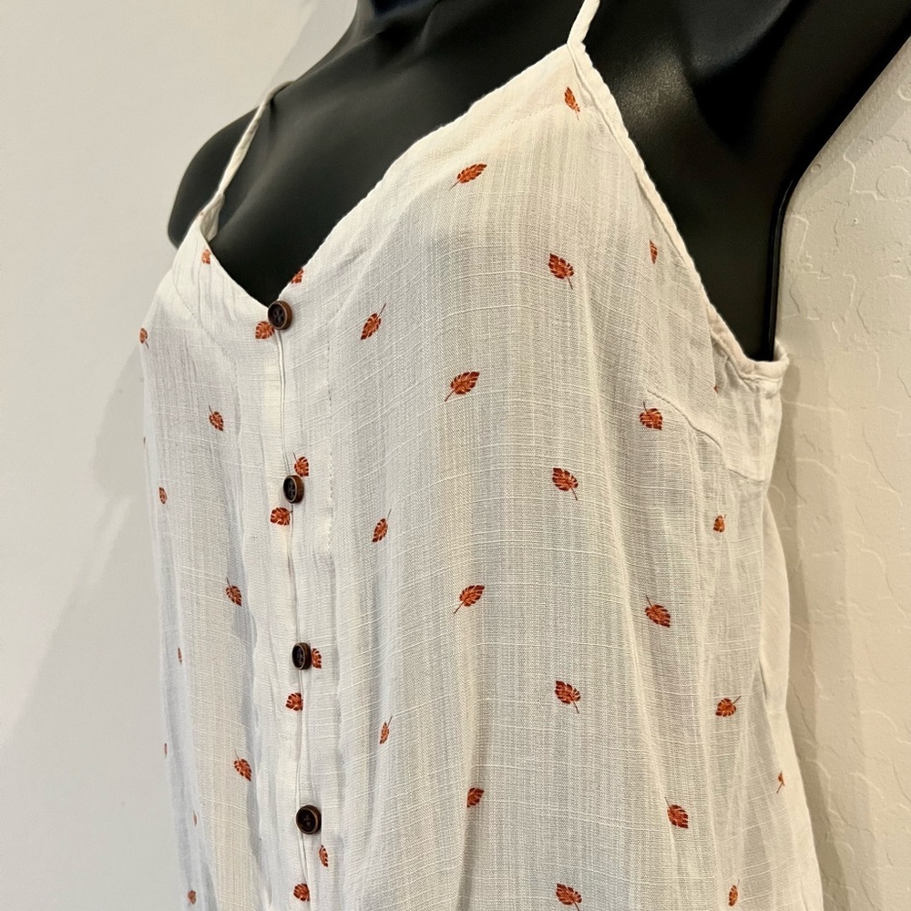 White Tie Front Tank Top - Picture 3 of 3